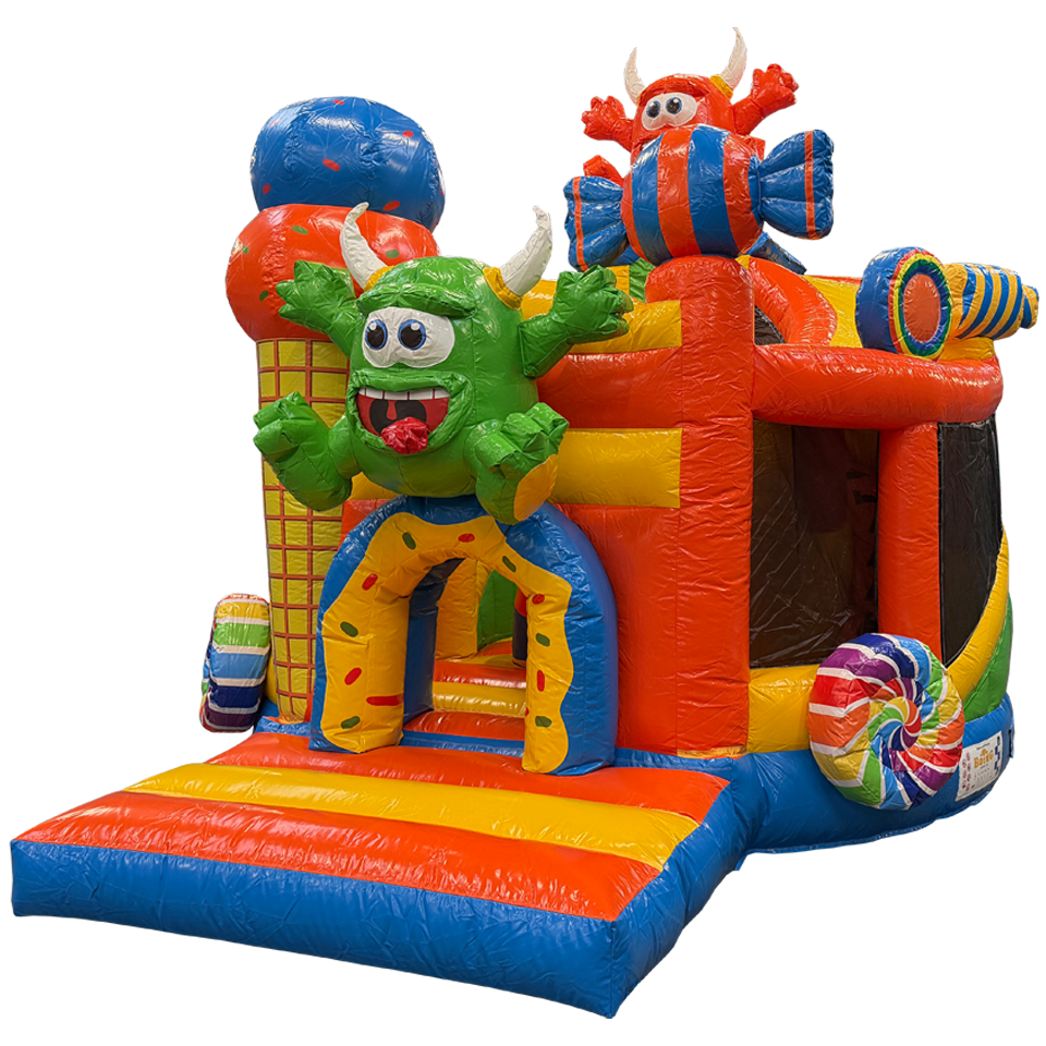 Twist N Slide Cookie Monster Orange Inflatable