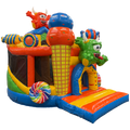Twist N Slide Cookie Monster Orange Château Gonflable
