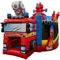 Twist N Slide Pompiers Château Gonflable