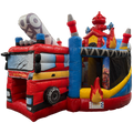 Twist N Slide Pompiers Château Gonflable