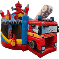 Twist N Slide Pompiers Château Gonflable