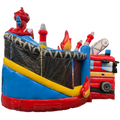 Twist N Slide Pompiers Château Gonflable