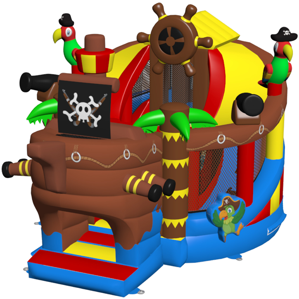 Twist N Slide Pirate Ship Inflatable