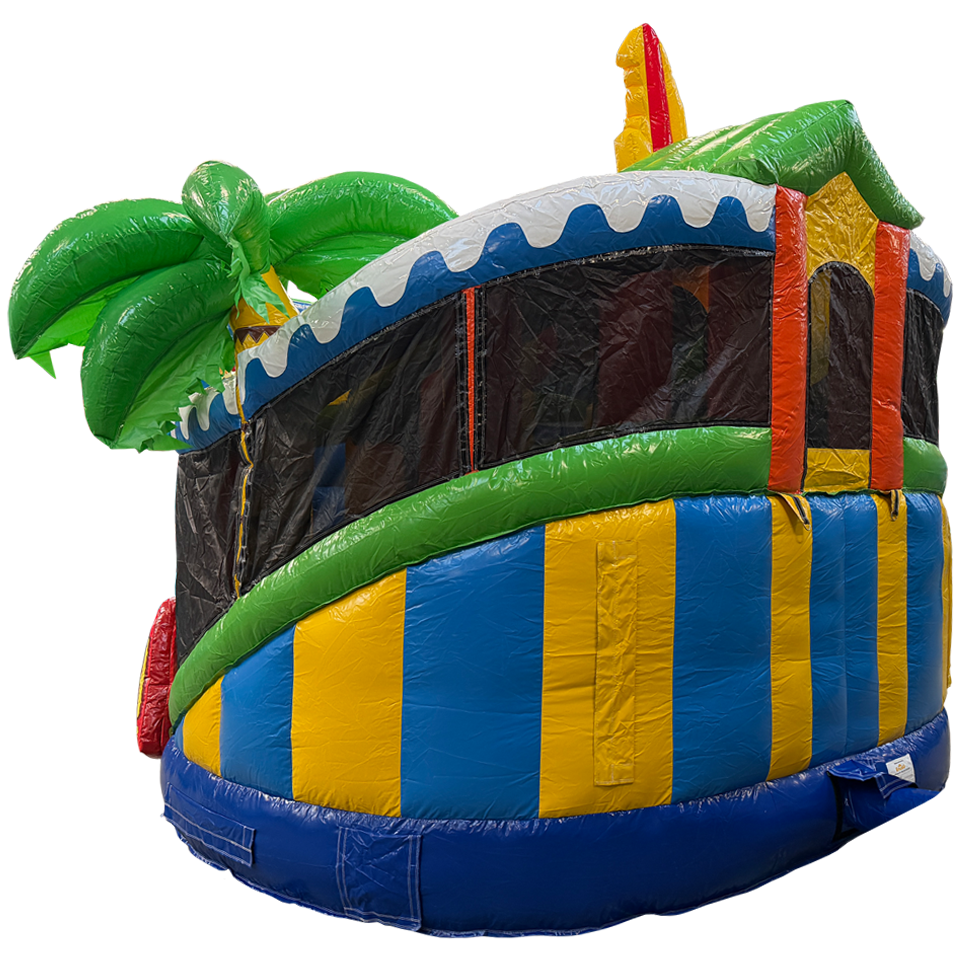 Château gonflable Twist N Slide sur le thème du requin