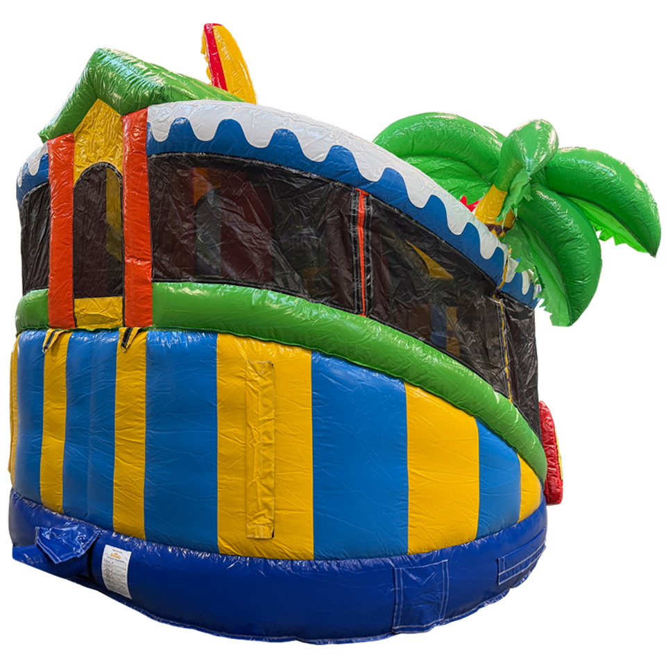 Château gonflable Twist N Slide sur le thème du requin