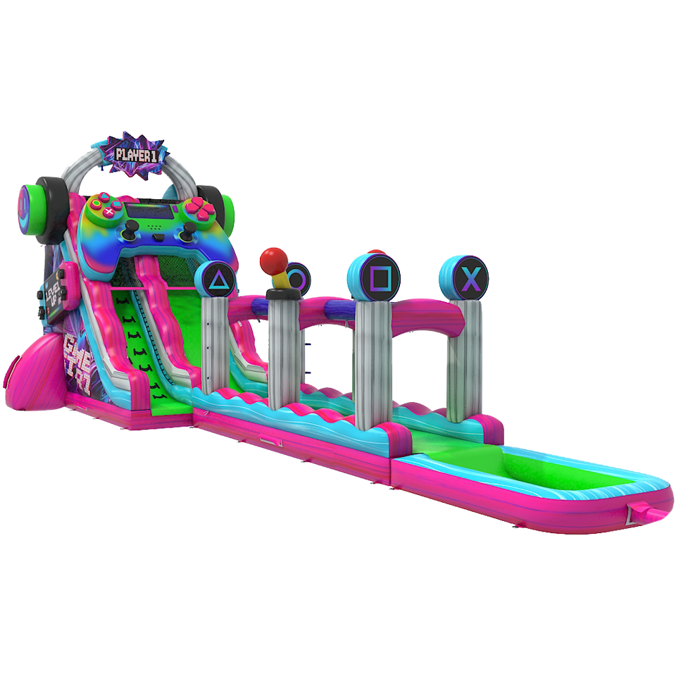 Water Slide Level Up with Pool