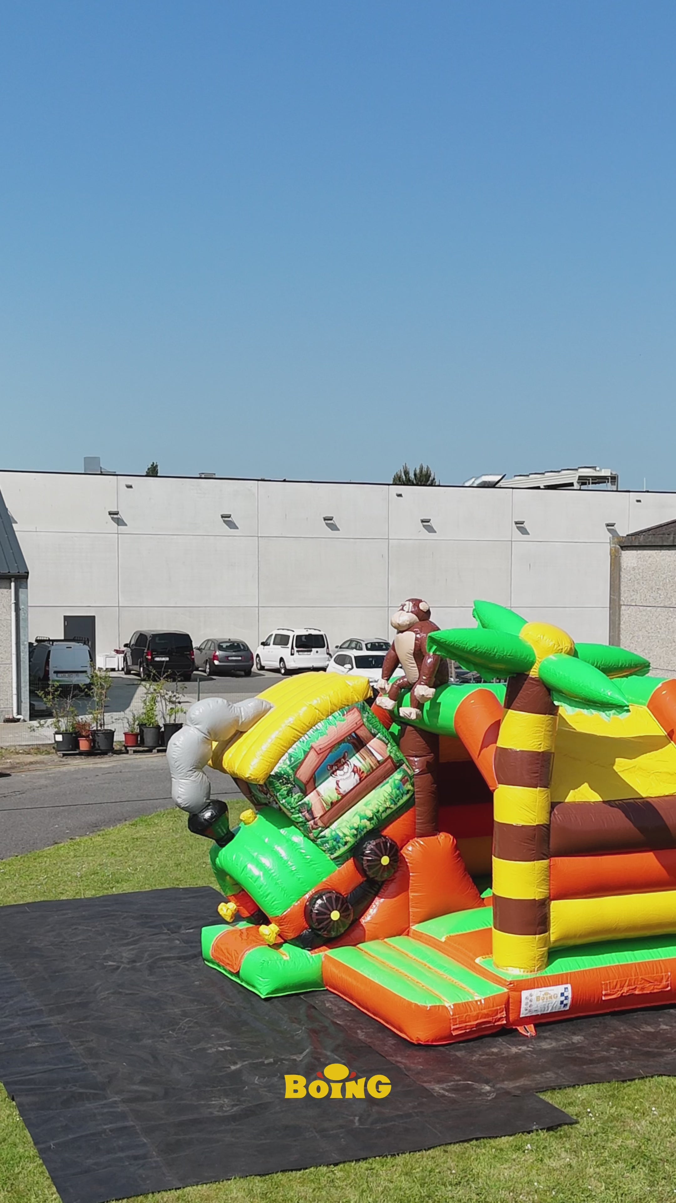 Château Gonflable Combo Mini Train 3D Jungle