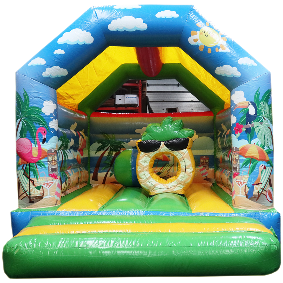 Aframe Midi Tropisch Strand Springkasteel