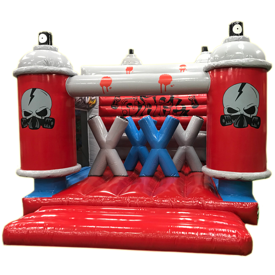 2 Parties Course D'obstacles Graffiti Rouge
