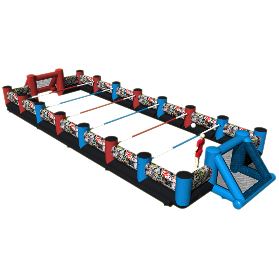 Live Foosball Table with Aluminum Bars Graffiti