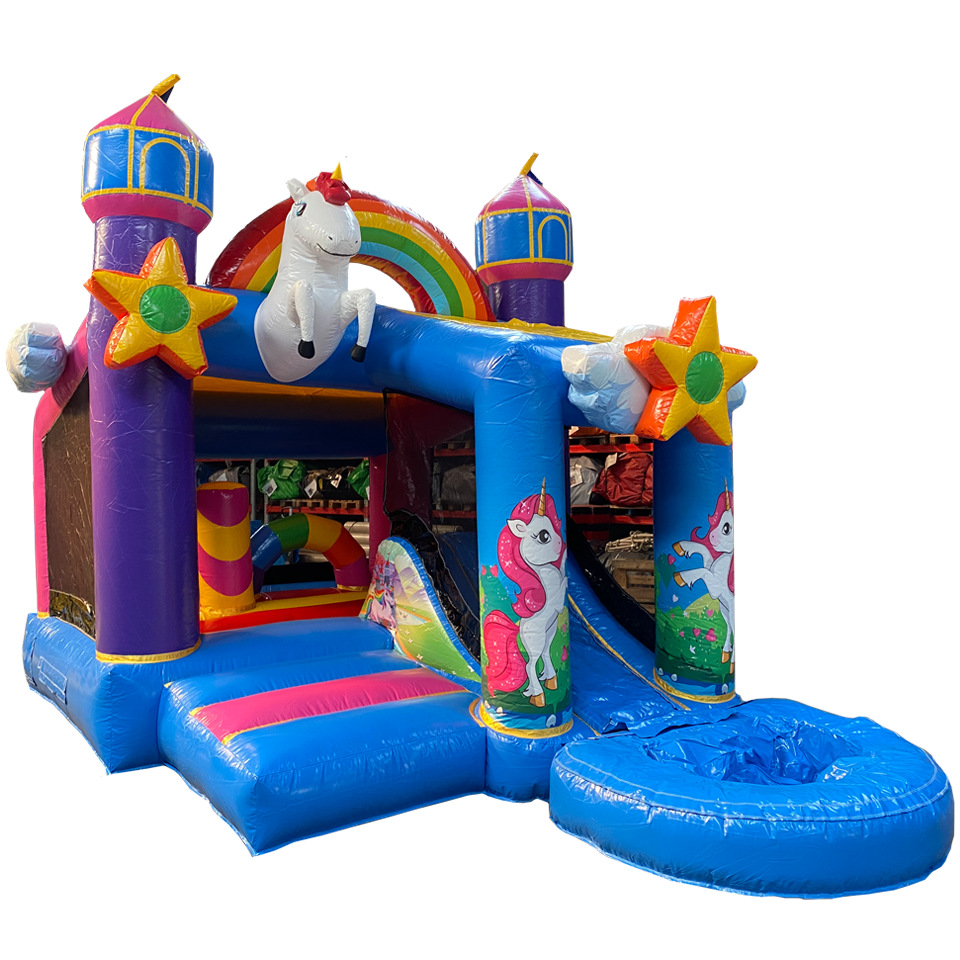 Jump N Slide Unicorn Springkasteel